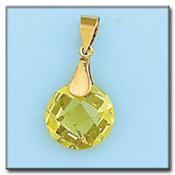 COLGANTE EN ORO DE 18KL PERIDOT