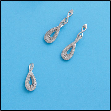 COLGANTE LAGRIMA CIRCONITAS PLATA 925MM