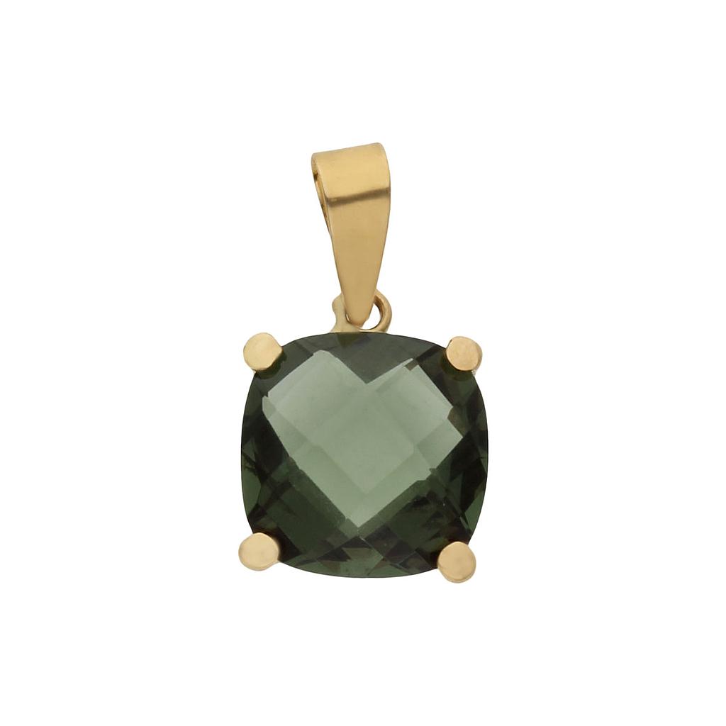 COLGANTE ORO 18KL PIEDRA COLOR OLIVINA 
