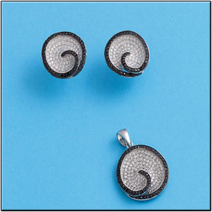 COLGANTE REDONDO CIRCONITAS PLATA 925MM