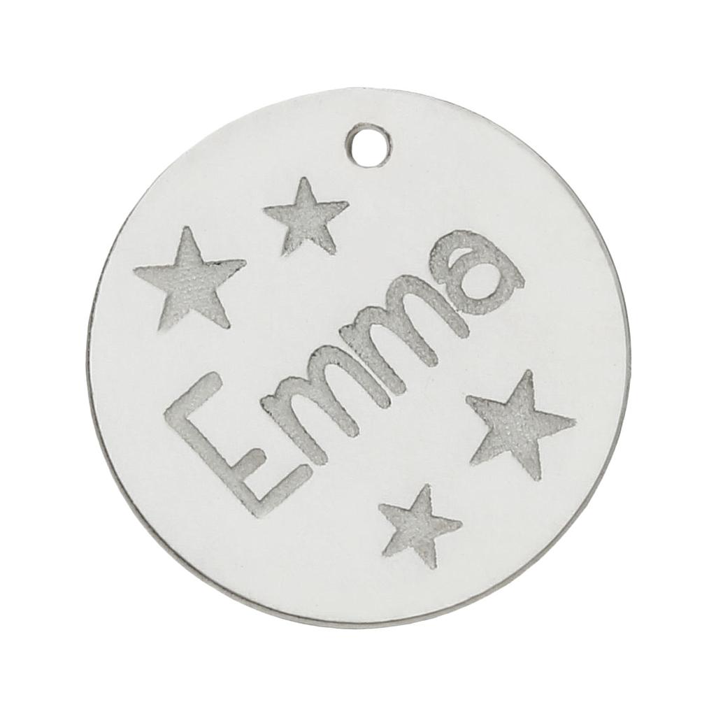 MI HISTORIA - ABALORIO CHAPA PLATA 925MM