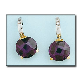 PENDIENTES BICOLOR ORO 18KL AMATISTA