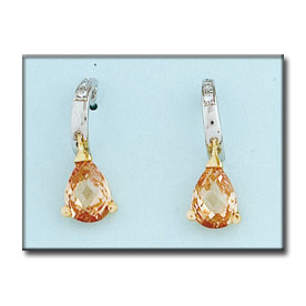 PENDIENTES BICOLOR ORO 18KL CHAMPAN