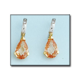 PENDIENTES BICOLOR ORO 18KL CHAMPAN