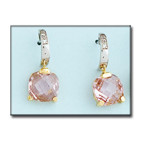 PENDIENTES BICOLOR ORO 18KL CIRCONITAS