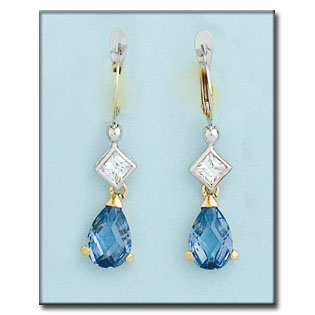 PENDIENTES BICOLOR ORO 18KL CIRCONITAS