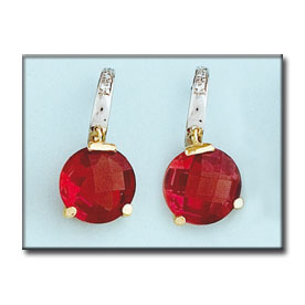 PENDIENTES BICOLOR ORO 18KL PAPARAYA