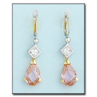 PENDIENTES BICOLOR ORO 18KL ROSA