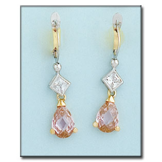 PENDIENTES BICOLOR ORO 18KL ROSA