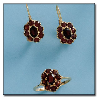 PENDIENTES EN ORO DE 18KL GRANATE - AGOTADO TEMPORALMENTE