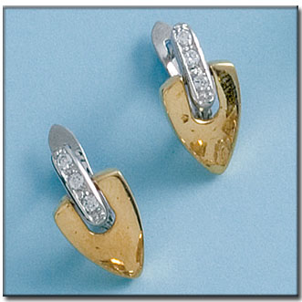 PENDIENTES ORO 18KL BICOLOR CIRCONITAS