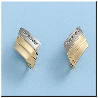 PENDIENTES ORO 18KL BICOLOR CIRCONITAS