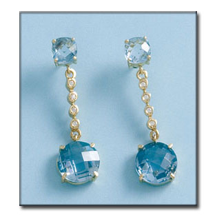 PENDIENTES ORO 18KL CIRCONITAS COLOR