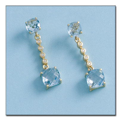 PENDIENTES ORO 18KL CIRCONITAS COLOR 