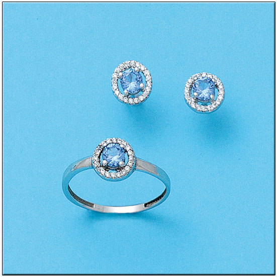 PENDIENTES ORO BLANCO DE 18KL CIRCONITAS