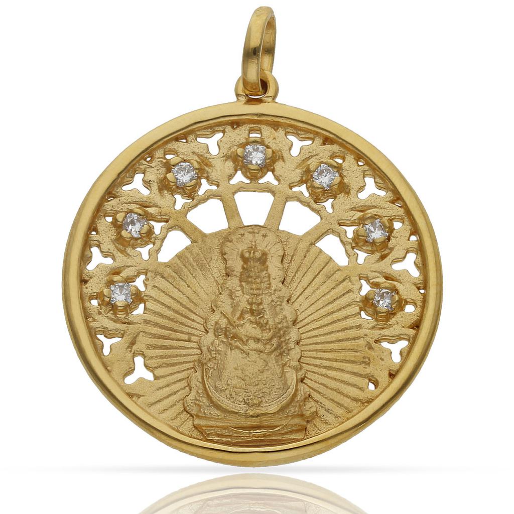 MEDALLA PLATA CHAPADA ORO V. DEL ROCIO - 30MM